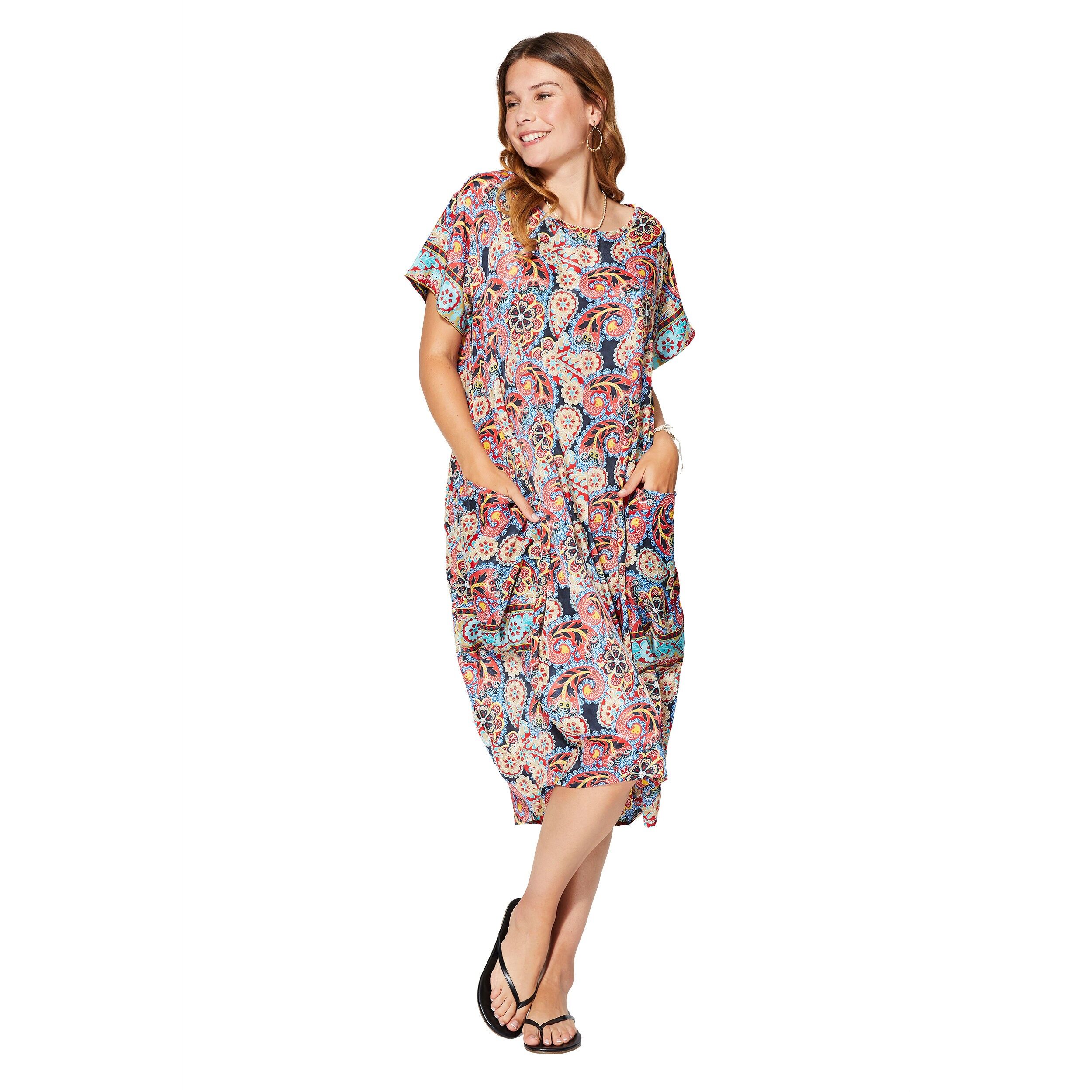 ROBE ÉTÉ MI-LONGUE MANCHES COURTES MCRO0650C
