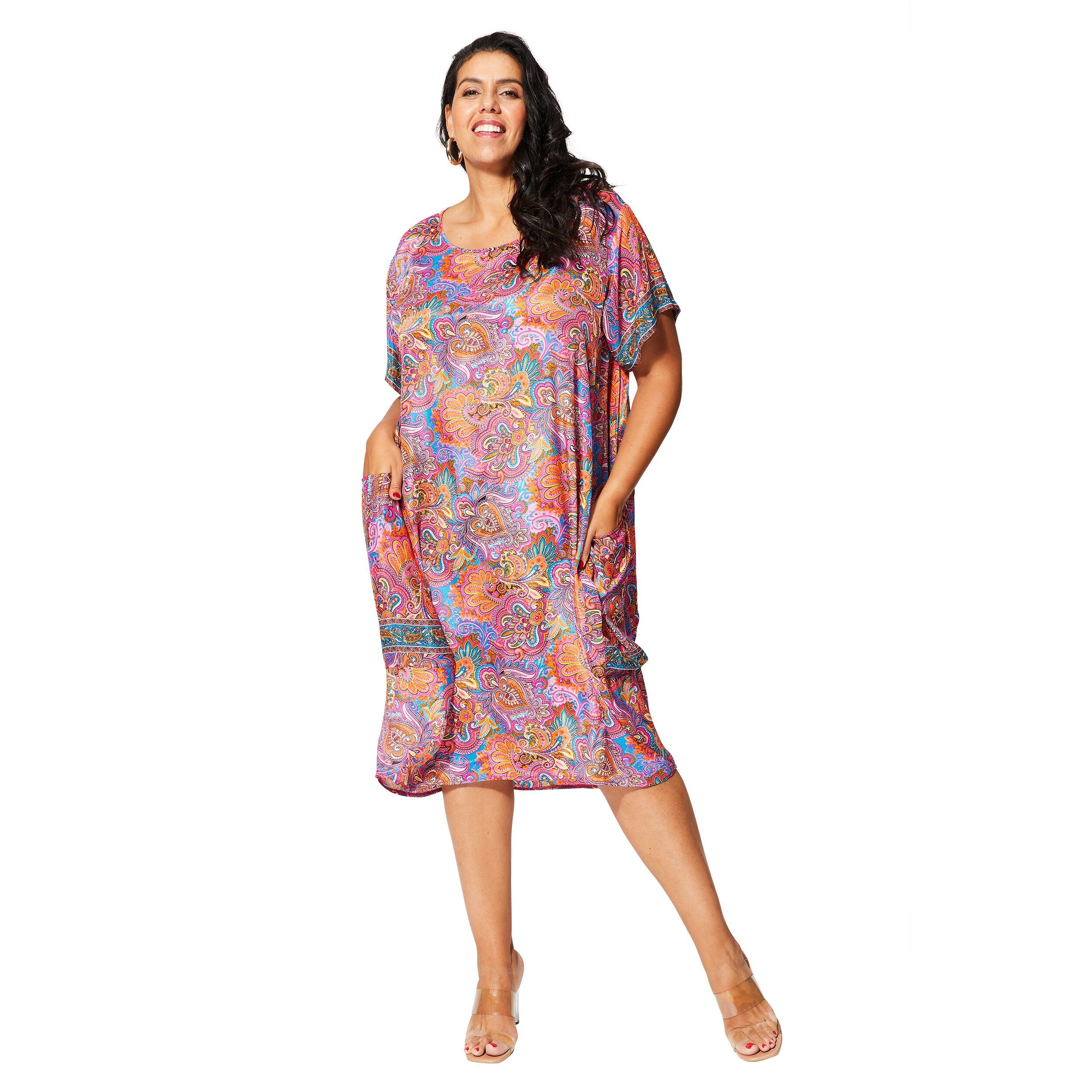 ROBE ÉTÉ MI-LONGUE MANCHES COURTES MCROP0215G