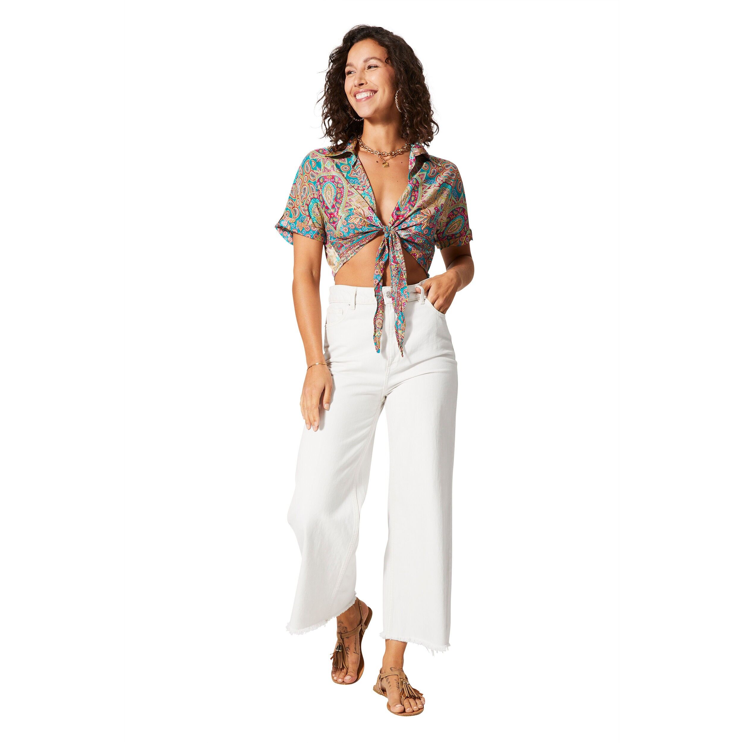 CROPTOP ÉTÉ COURT MANCHES COURTES MCTOP0054C