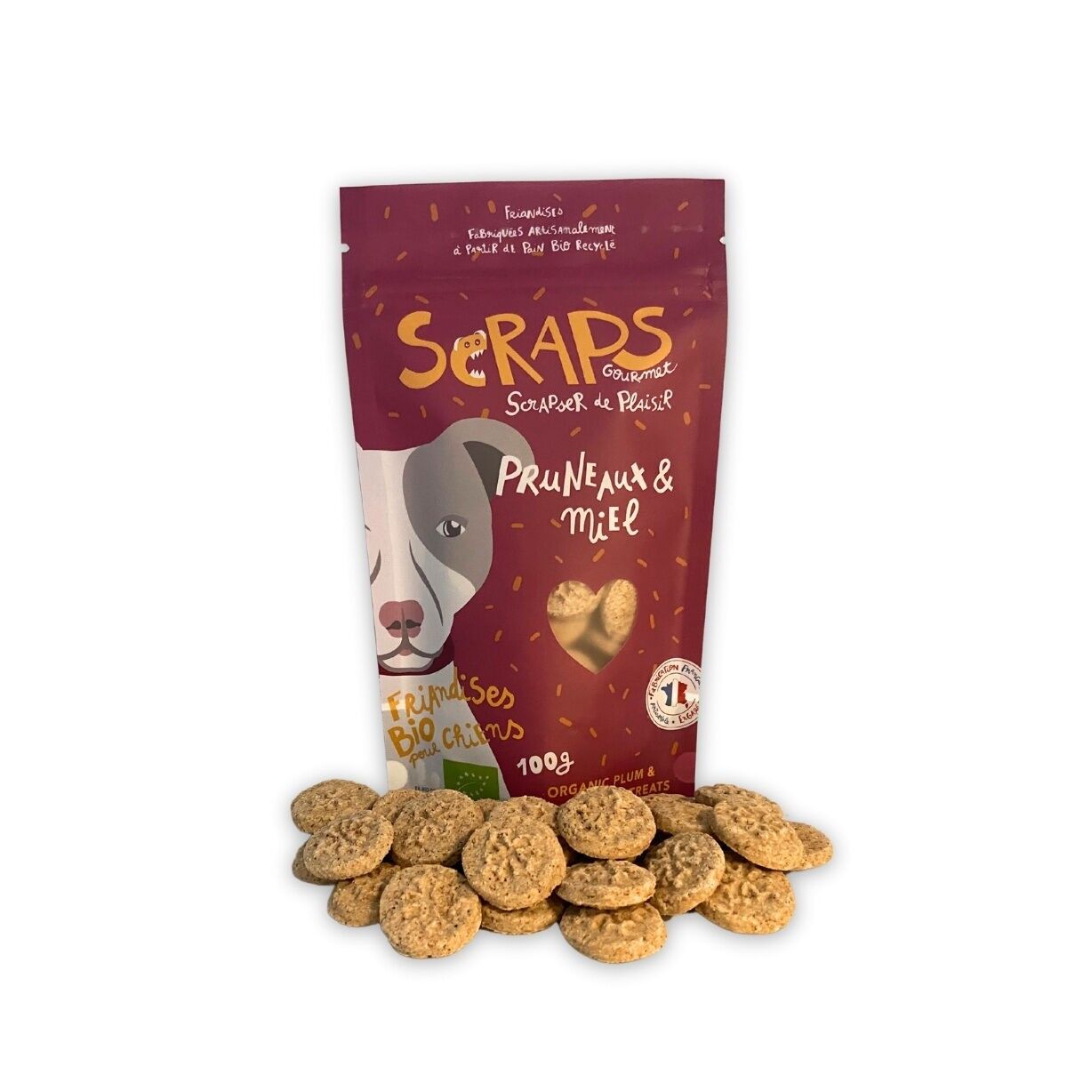 Scraps Gourmet - friandises bio pour chiens - Pruneaux & Miel