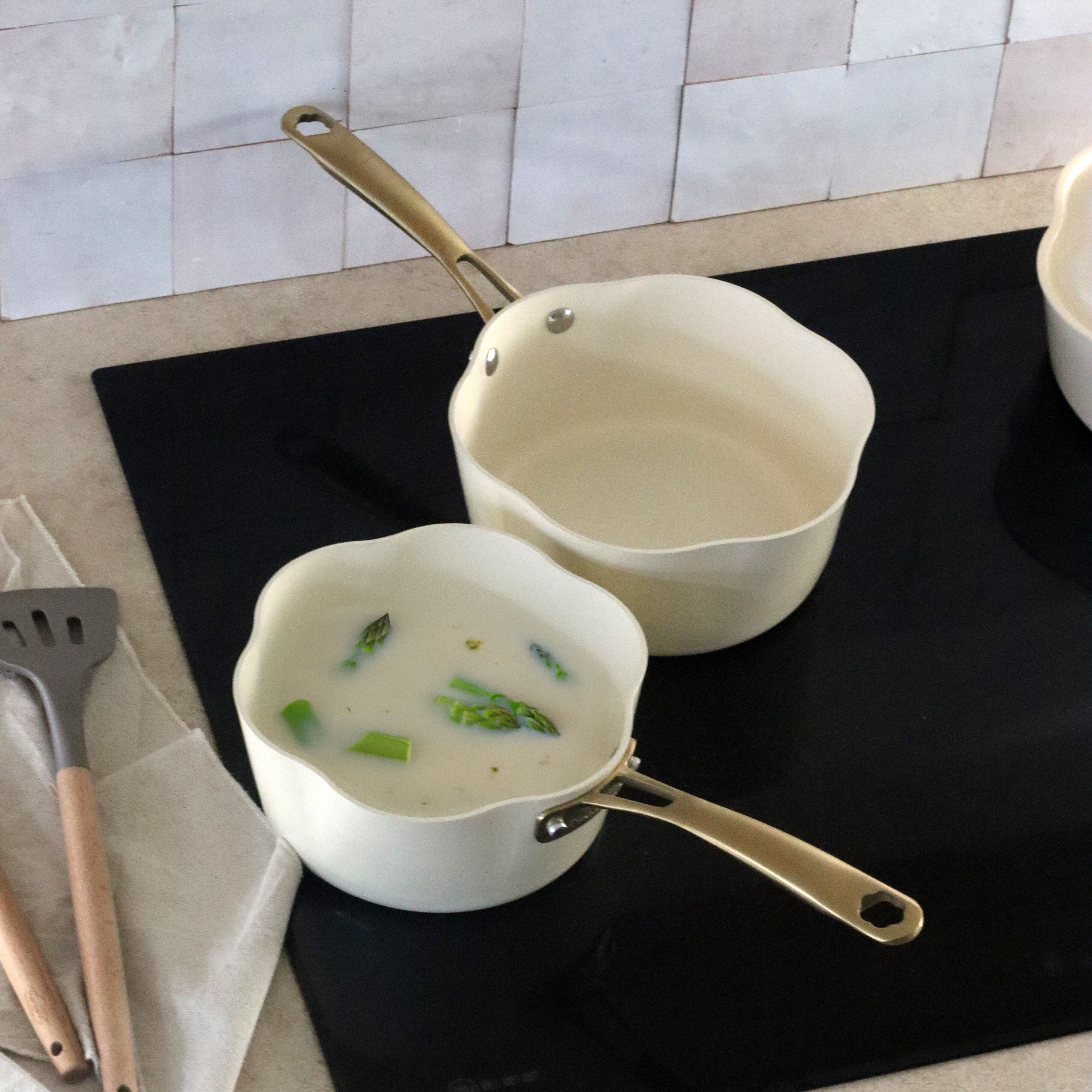 Dahlia casserole 20cm recycled beige aluminum