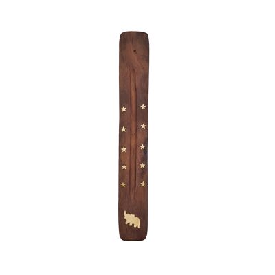 PORTA INCENSO IN LEGNO MARRONE ORO PRTENC0001D