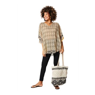 BLUSA ESTIVA A MANICHE CORTE TU8503B