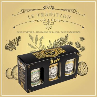 The tradition box - tartar sauce - béarnaise sauce - Dijon mustard