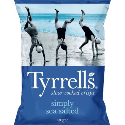Patatas fritas ligeramente saladas con sal marina Tyrrells, 150 g