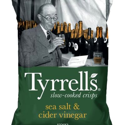 Patatine Tyrrells al sale marino e aceto di sidro, 150 g
