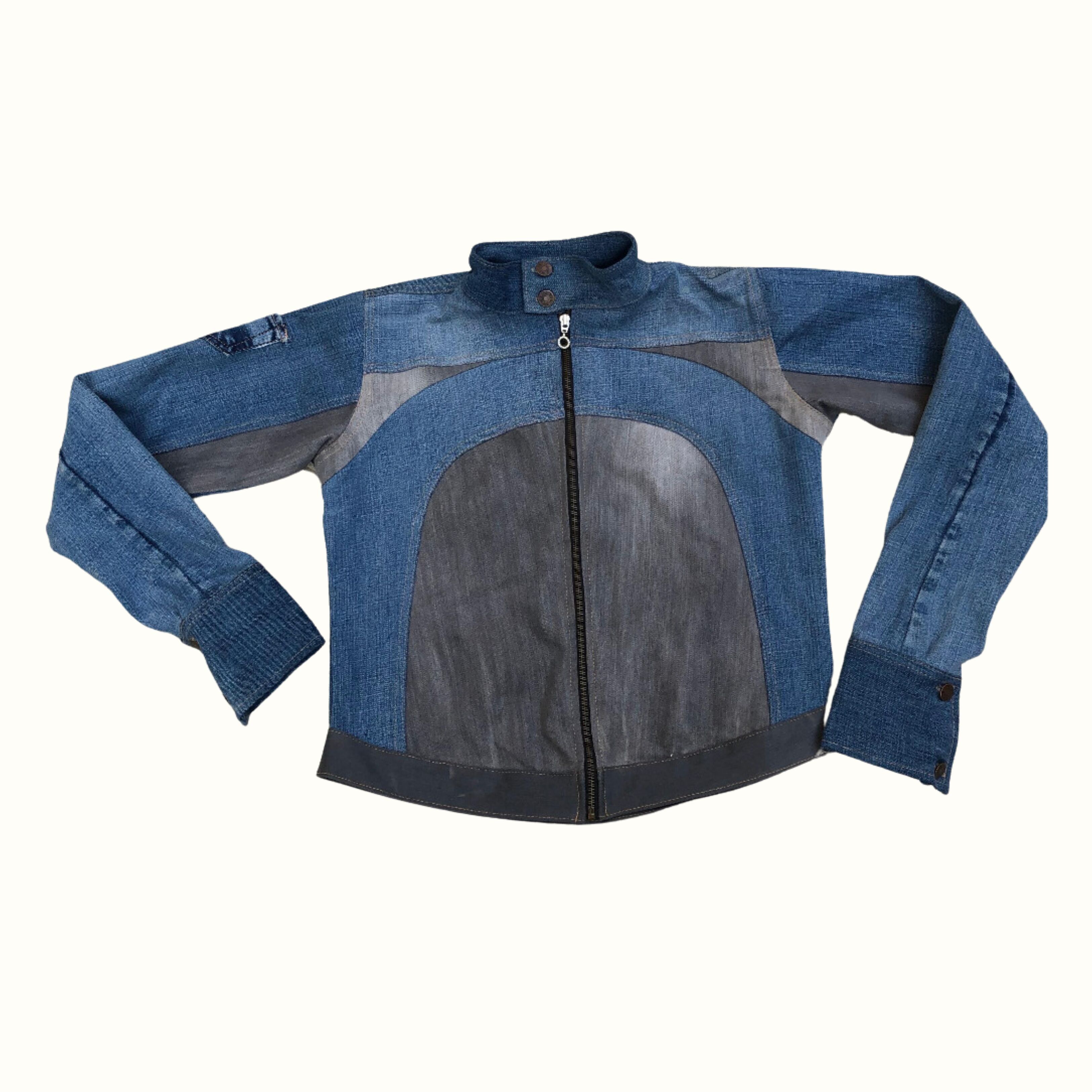 Y2K Denim Moto Jacket