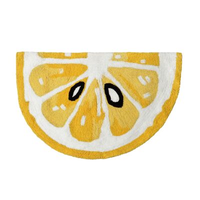 Tappetino da bagno antiscivolo a forma di limone semicircolare - Tappeto da bagno divertente e colorato