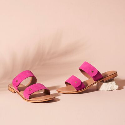 ROSA PERLA LEATHER SANDALS