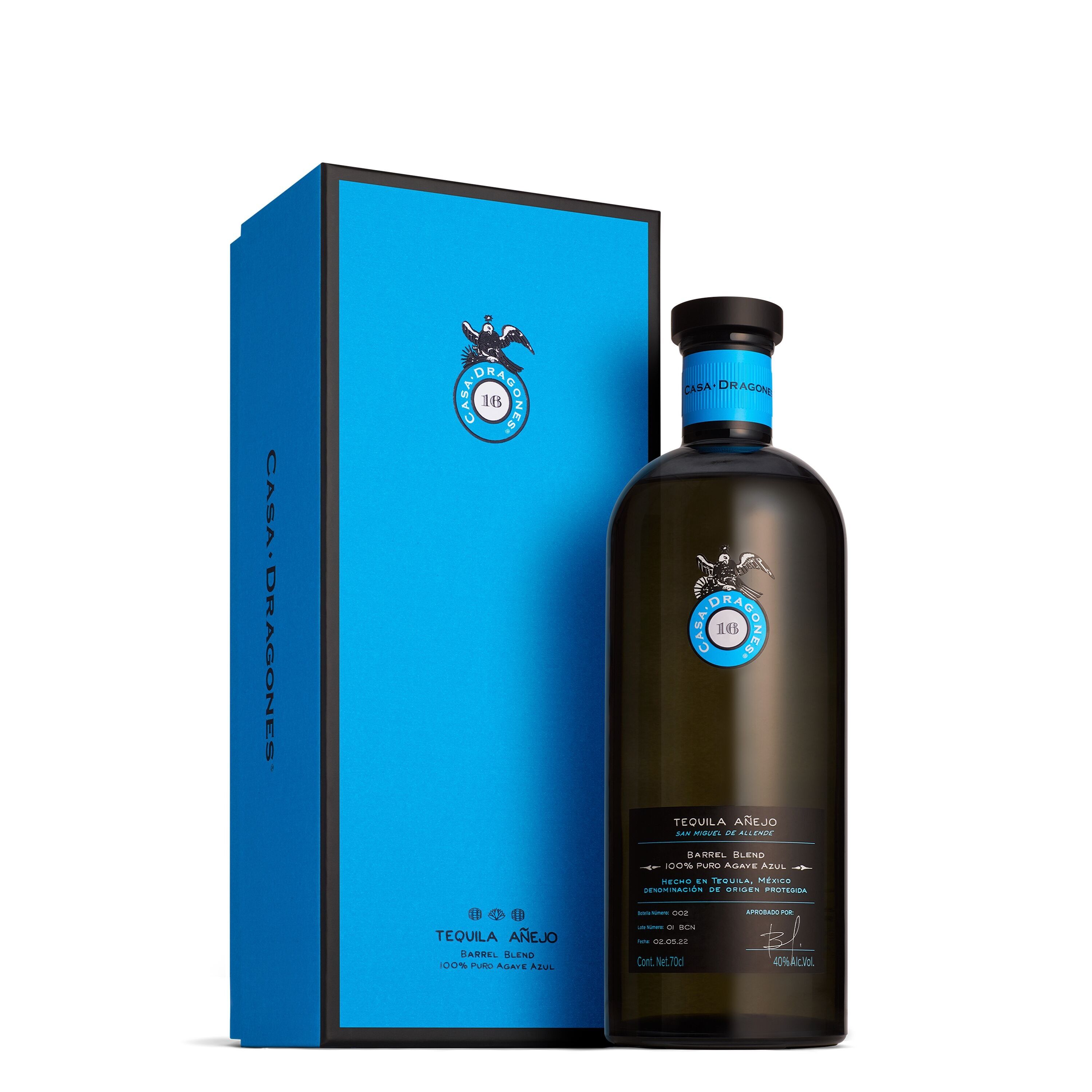 Tequila Casa Dragones Añejo - 700mL, 40%