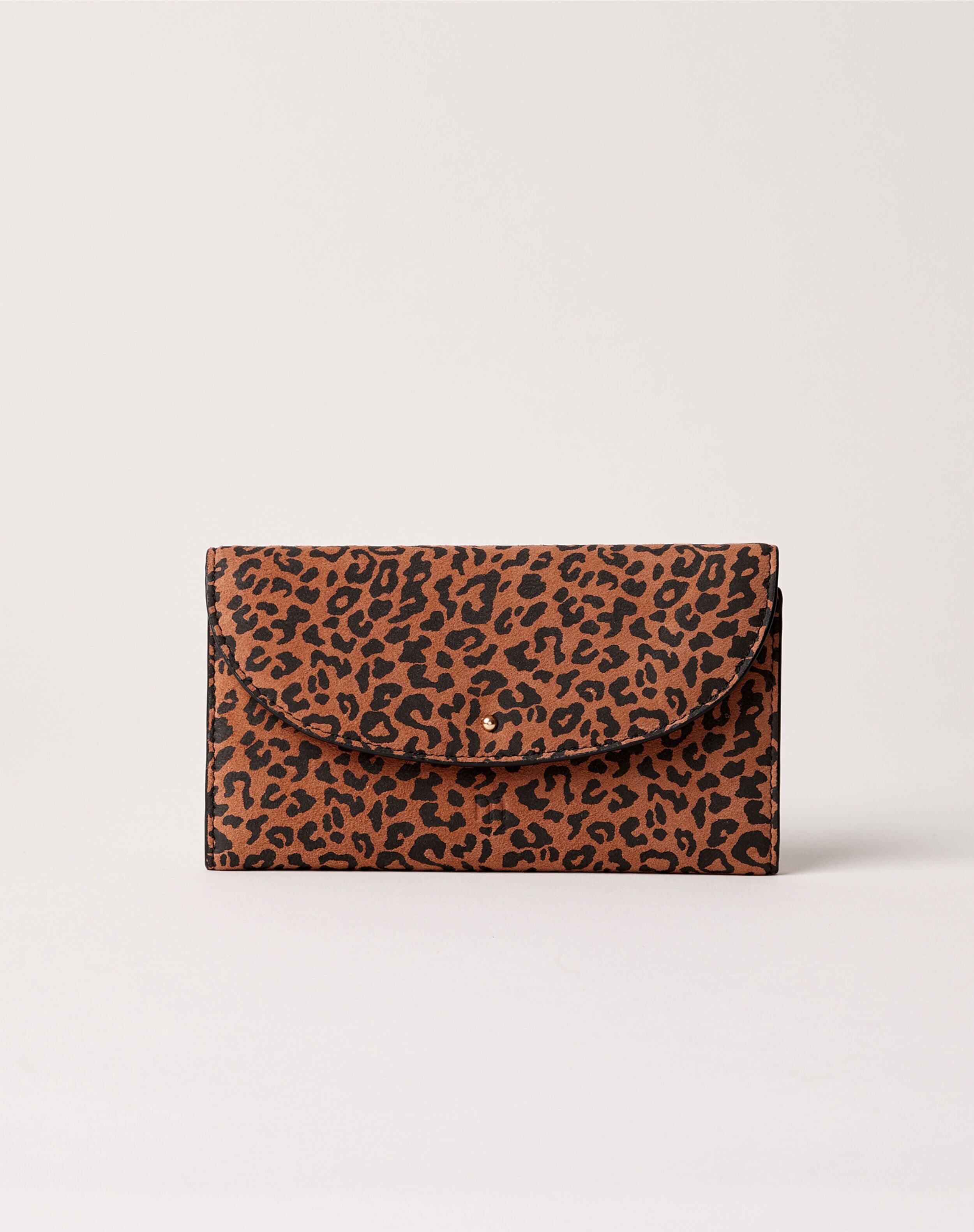Portafoglio grande in pelle con stampa leopardata BIG VIC
