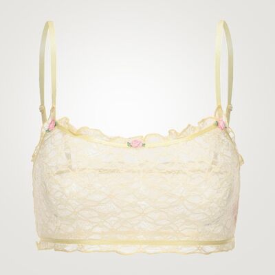 Soutien-gorge en dentelle bouton d'or