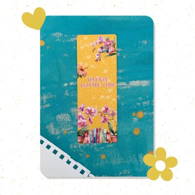 Marcapáginas clásico del Club de Lectura Tropical: un elegante marcapáginas de papel para amantes de la lectura