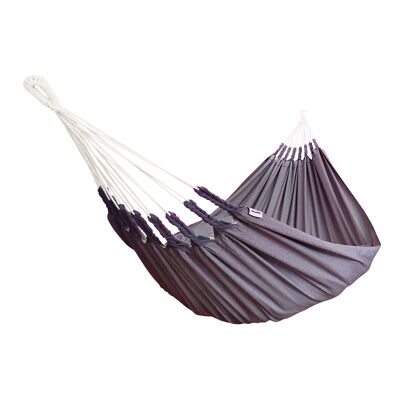 Hamac Shine Silver Double, tissu épais, pur coton, fait main en Équateur