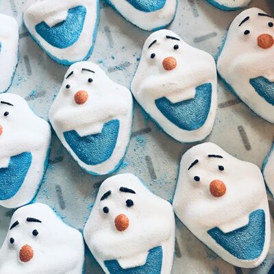 Bomba da bagno pupazzo di neve felice