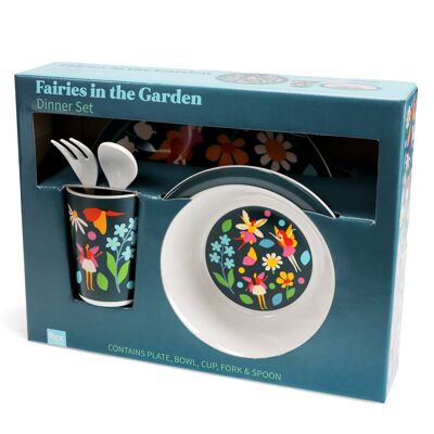 Service de table en mélamine pour enfants (5 pièces) - Fées du jardin