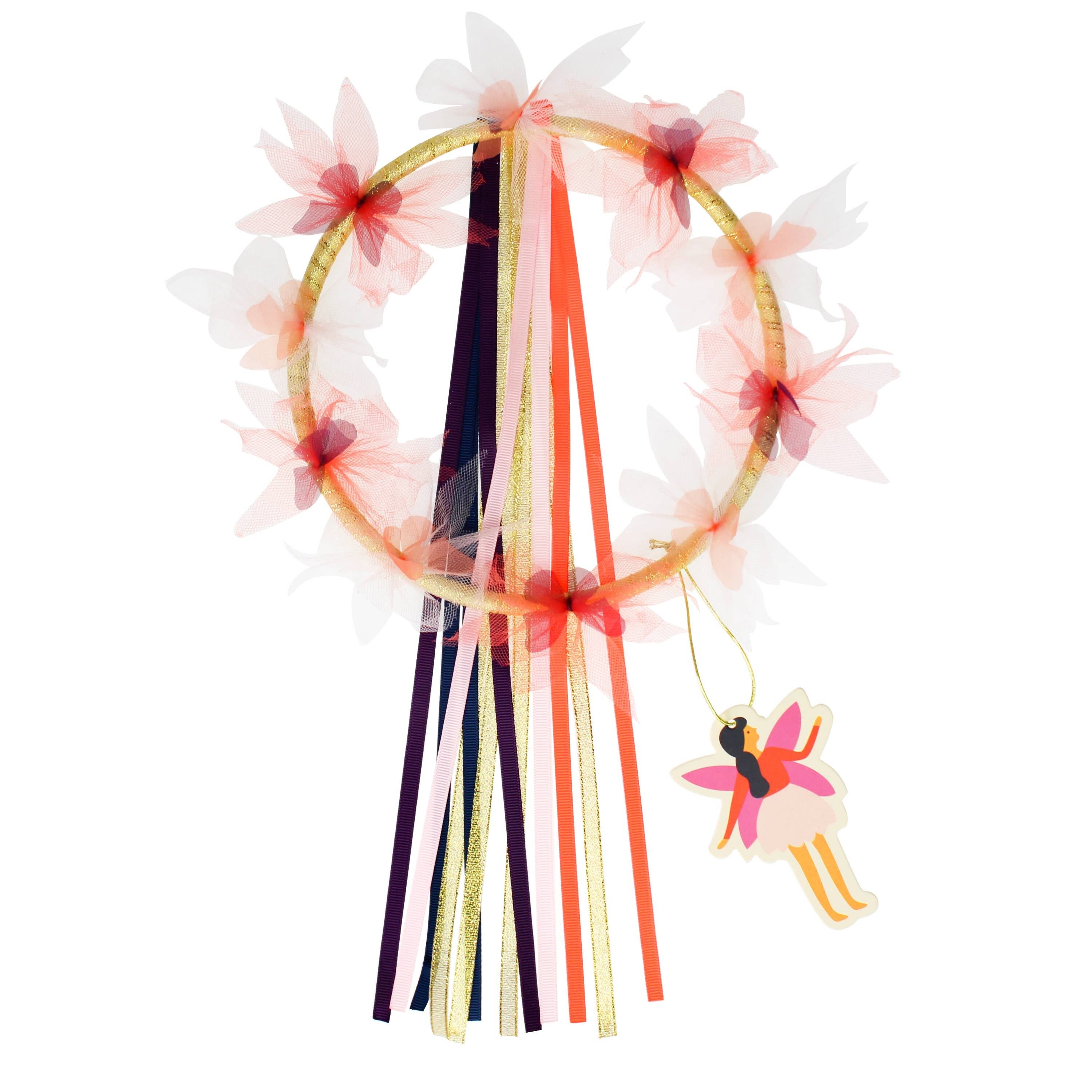 Couronne de guirlandes de fées - Fées dans le jardin