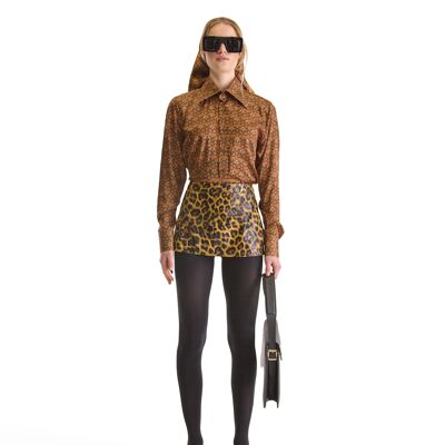 Helen Anthony Tailored Fit Monogram Print Shirt