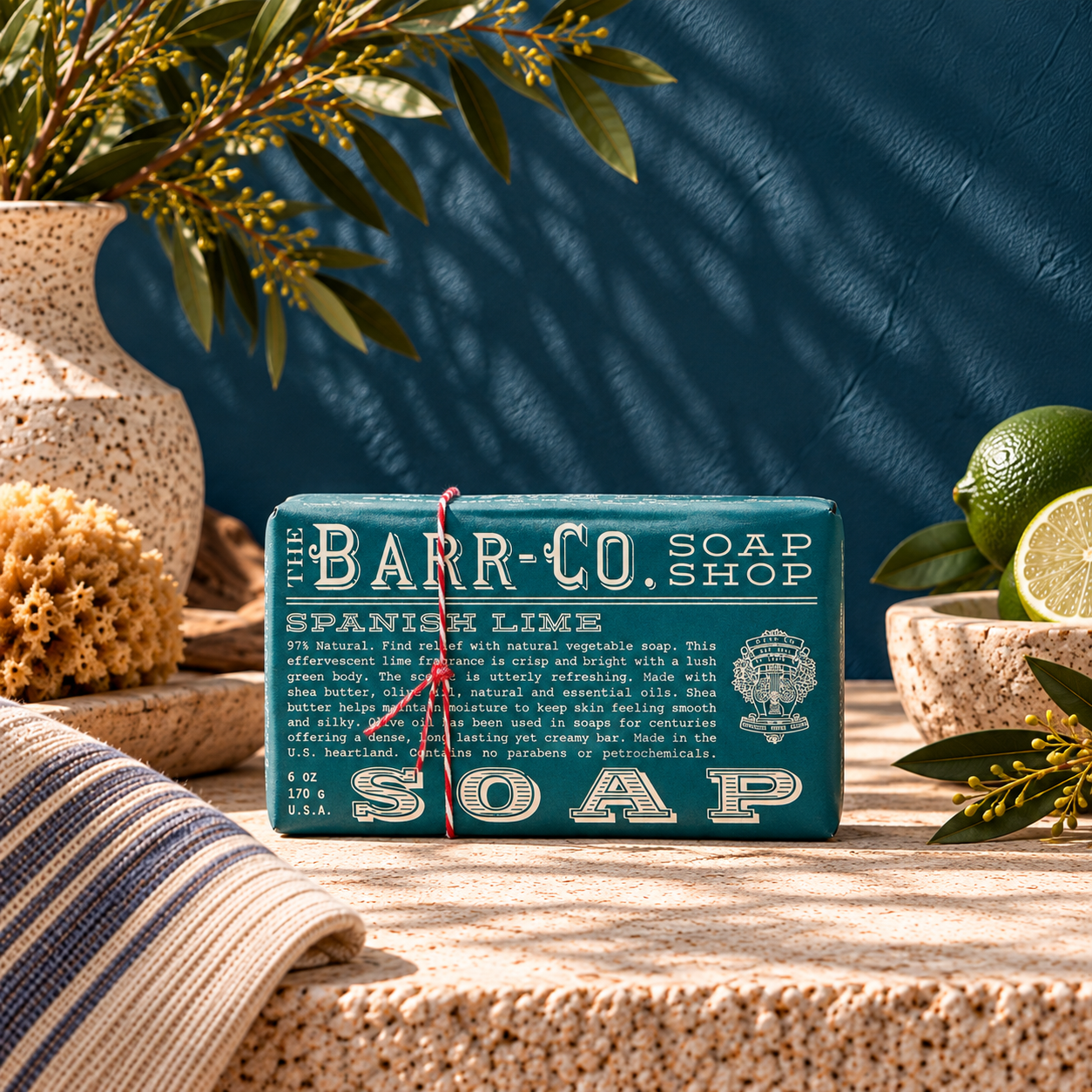 Barr-Co Riegelseife 170 g - spanische Limette
