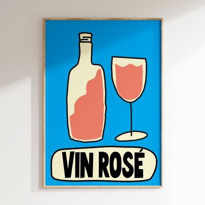 Affiche VIN ROSE