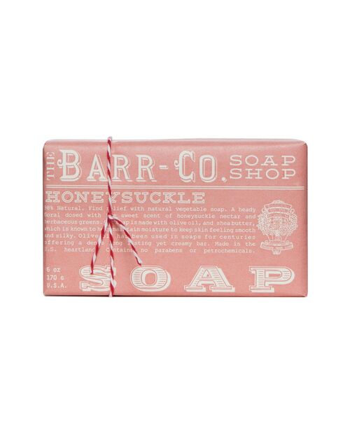 Barr-Co Bar Soap 6oz/170g - Honeysuckle