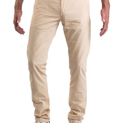 L38 Ecru linen pants | fitted cut