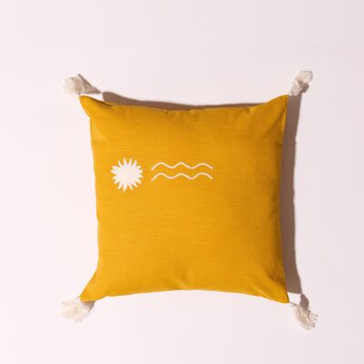 COUSSIN COTON OCRE L'ÉTÉ