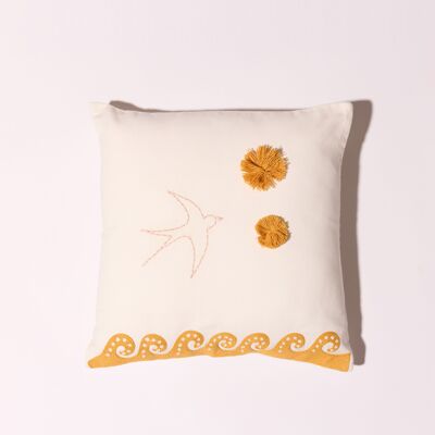 COUSSIN COTON OCRE WAVE