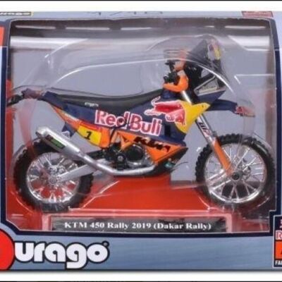 Bburago Diecast 1:18 Course Red Bull Racing KTM 450 Rally 2019 Dacar 3 ans et plus 18-51086