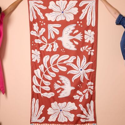FOUTA IN COTONE FODERATO IN SPUGNA TERRA COLOMBE