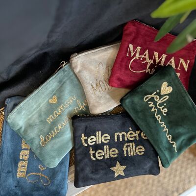 Mini velvet pencil case - Mother's Day collection