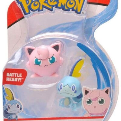 Figurine de combat Pokémon Jazwares 97627 Larméléon et Jigglypuff, jouets pour enfants