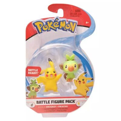 Figurine de combat Pokémon Jazwares 97625 Pikachu et Grookey 7 cm Jouets, Enfants, Figurine