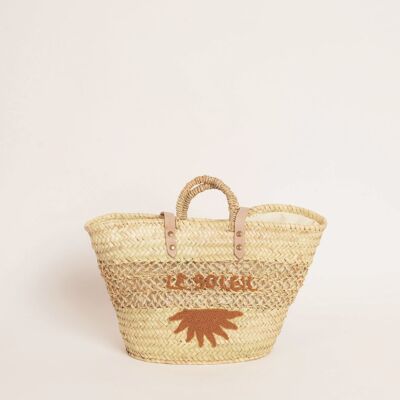PANIER BRODÉ JAUNE LE SOLEIL