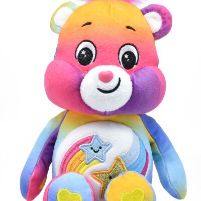 Peluche Bisounours - TOUBONTE - 22cm - Glitter étoile arc-en-ciel