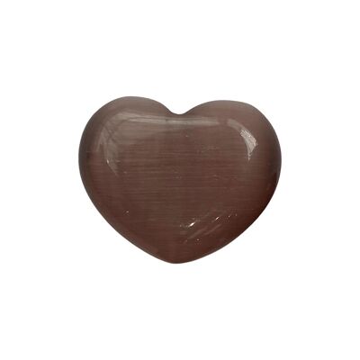 Cat’s Eye Glass Heart, 3x2.5x1cm