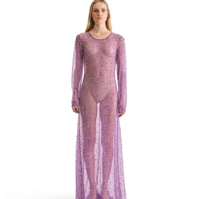 Helen Anthony Hand Embroidered Beaded Evening Dress