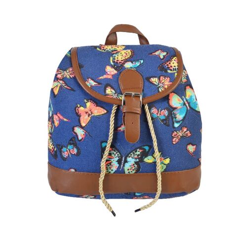 [ bb814-2bl ] blue butterfly backpack