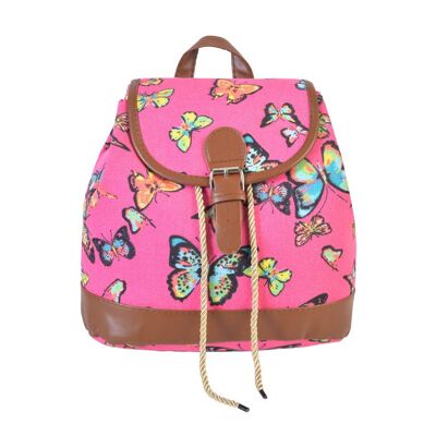 [ BB814-2F ] SAC À DOS PAPILLON FUCHSIA