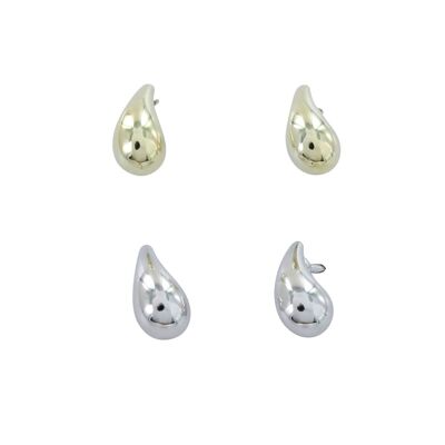 Boucles d'oreilles à tige en forme de larme en or