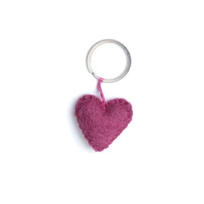 Keyring heart bordeaux (13B-KEYHEART-BOR)