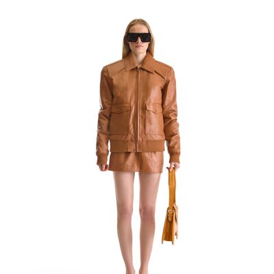 Helen Anthony Tailored leather Zip Up Jacket