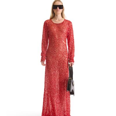 Helen Anthony Hand Embroidered Beaded Evening Dress