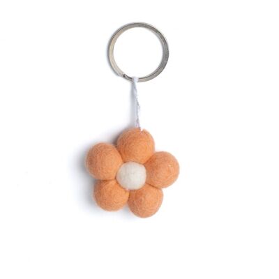 Portachiavi fiore rosa SET 10 (BOV-KEY-FLWR-SALM)