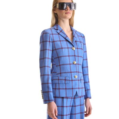 Helen Anthony Notch Lapel Single Breasted Cashmere Blazer