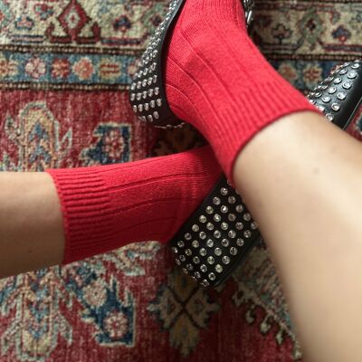 Calzino di lusso in cashmere e lana - Pomodoro