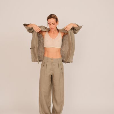 Pantaloni Olivia Sage Green