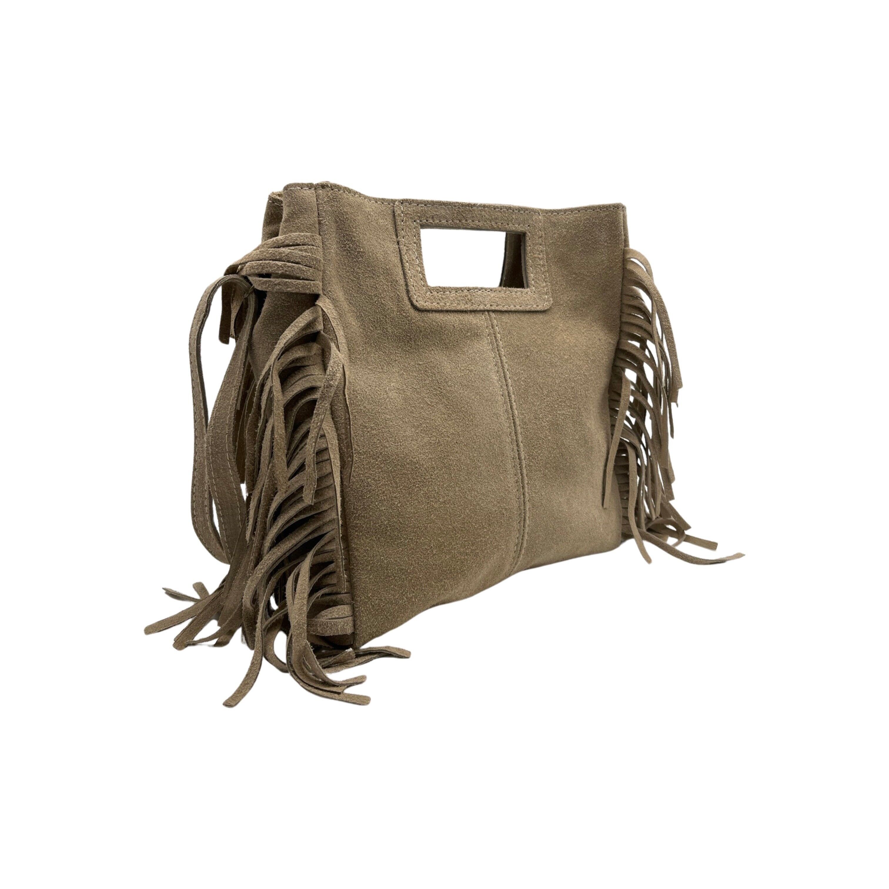 BORSA MARION TALL IN PELLE SCAMOSCIATA