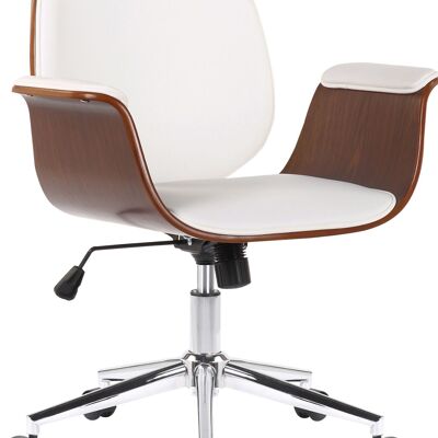 office chair tomasso white/brown on wheels