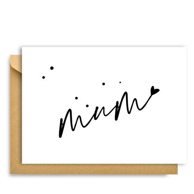 CARTE ÉCRITURE MAMAN, Carte de vœux Hygge Cards C6 – Simplicité et convivialité scandinaves pour les amoureux du minimalisme, de la nature et des plaisirs simples, Écriture manuscrite